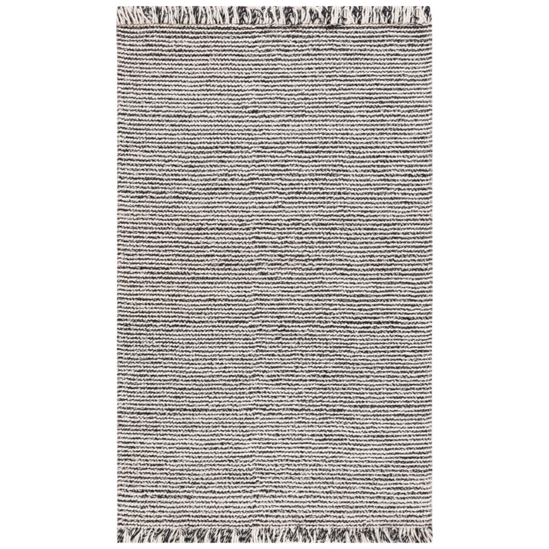 Tapis en laine / coton gris Breilynn, Rectangle 5 pi x 8 pi