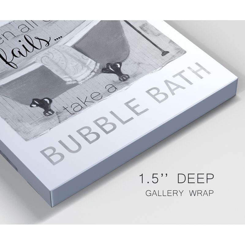 Neutral Bubble Bath - reproduction d'art textuel sur toile tendue, H 10 po x l 10 po x P 1,5 po