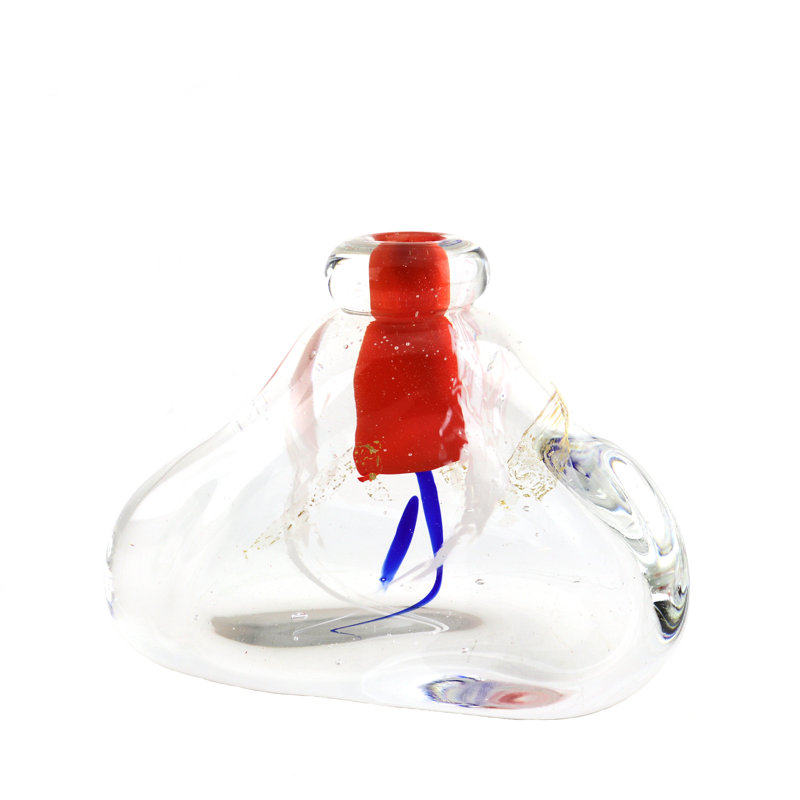 Toulouse European Art Glass Vase Orange
