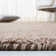 Tapis brun uni en laine / coton tissé à la main Frann
