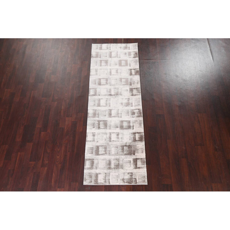 Tapis oriental géométrique transitionnel 2X3, Rectangle 2 pi 7 po x 9 pi 10 po