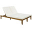 Ensemble de 2 chaises longues de jardin réglables Solstice en bois d'acacia-134822179