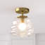 Plafonnier moderne de 8 po x 10 po avec abat-jour en verre transparent