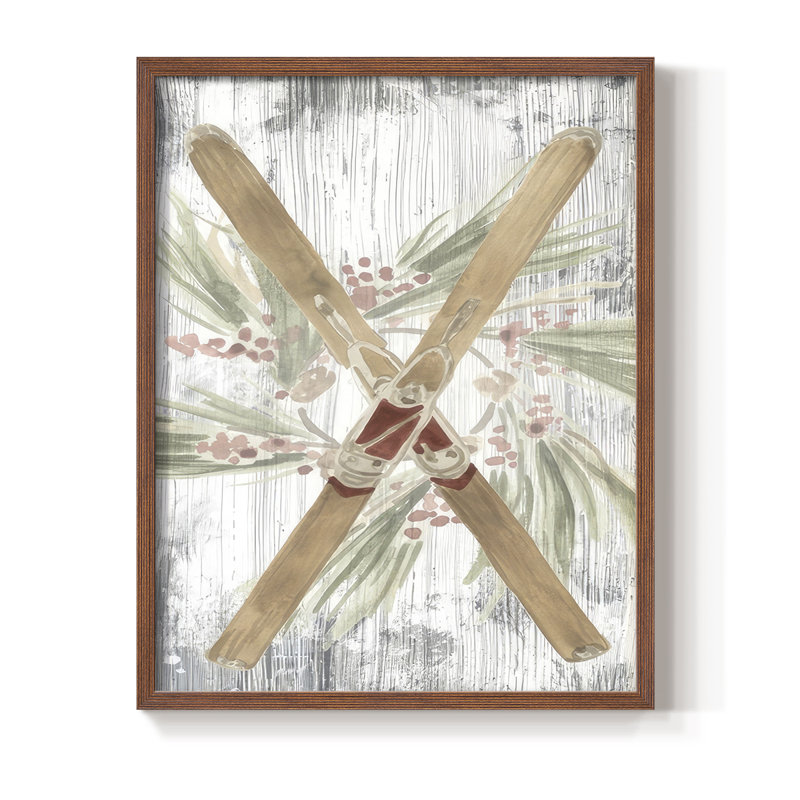 Pinecone Lodge Collection B, reproduction encadrée - bois massif, H 30 po x l 24 po, Noyer