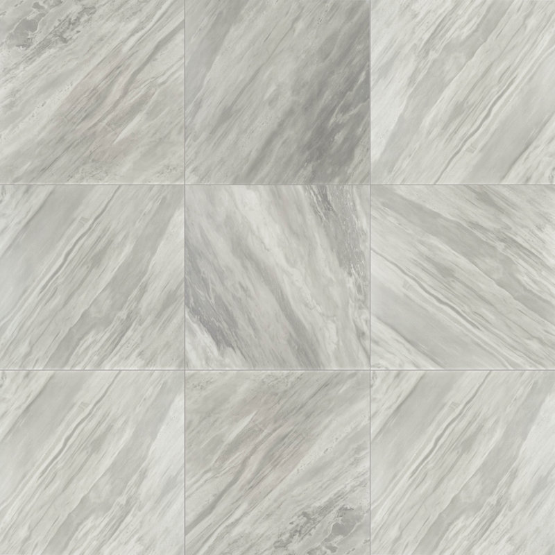 Ardena 32 in. x 32 in. Matte Porcelain Stone Look Floor and Wall Tile, Mist Nero