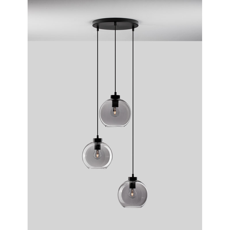 3 - Light Black Cluster Pendant