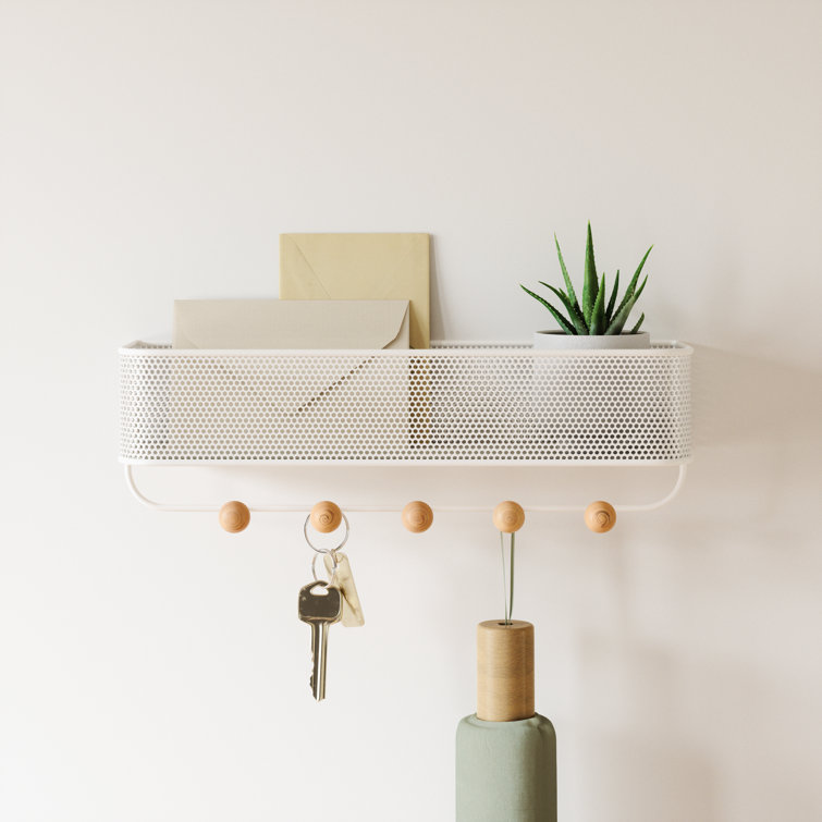 Estique Shelf with Hooks