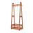 Solid Pine Wood Rolling Garment Rack with Locking Wheels Hooks and Bottom Storage-1807181530-1807181532