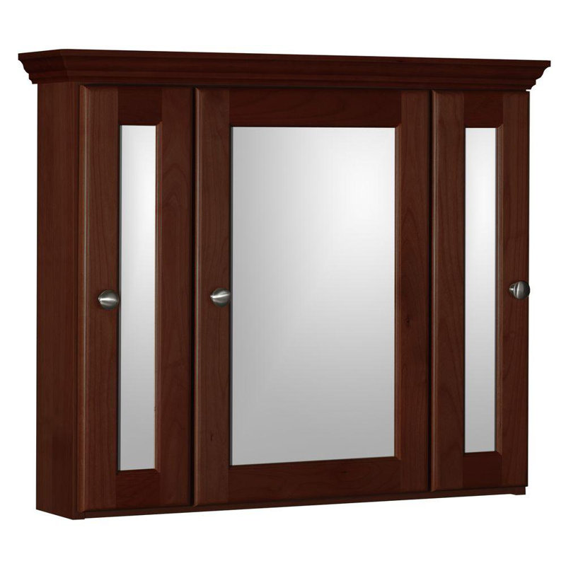 Armoire à pharmacie à fixation murale Simplicity, H 27 po x l 30 po x P 6,5 po, Aulne foncé