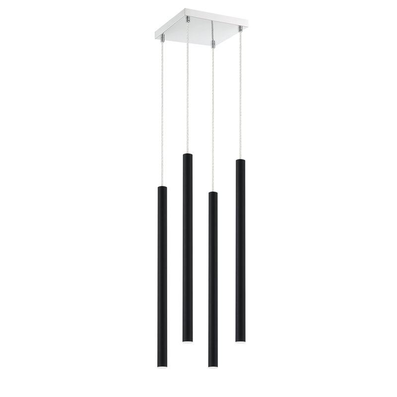 Bowning 4 - Light LED Cluster Pendant, Matt Black