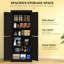 Garde-manger autoportant de style moderne Mirella avec tablettes réglables et sécurité anti-basculement, idéal pour le rangement organisé-128514984