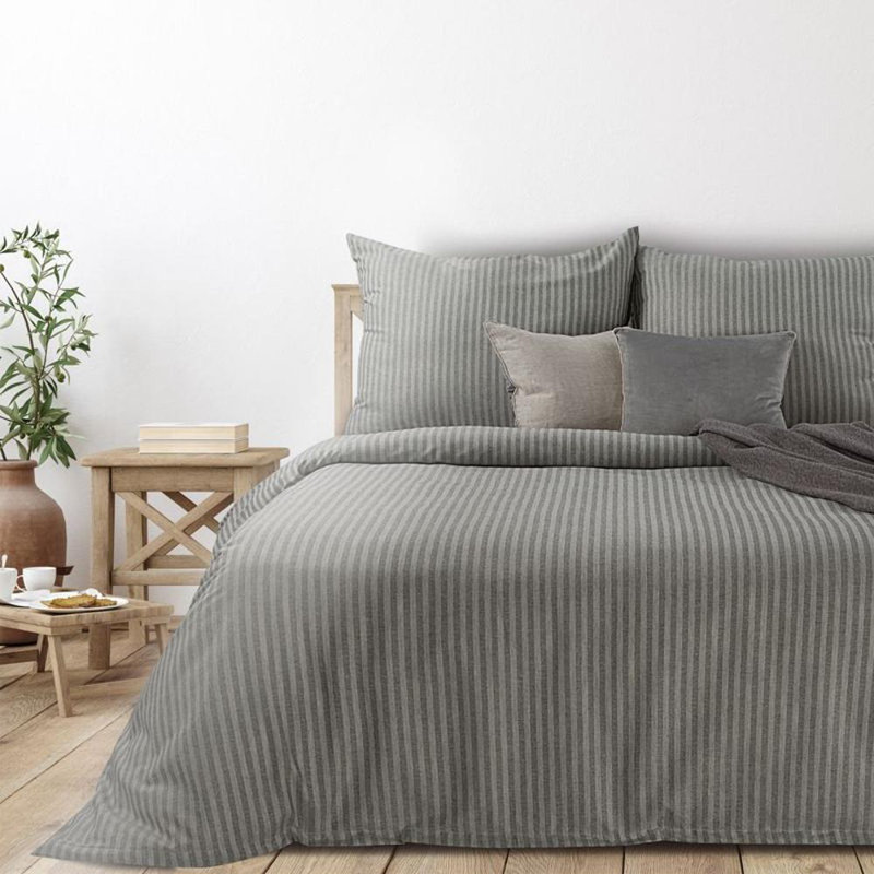 Vannest Striped Duvet Cover with Pillowcases, 160 x 200cm - 2 Pillowcases (70 x 80 cm)