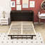 Grand lit escamotable 1 tiroir avec accents en rotin, conception pliable peu encombrante-114308642