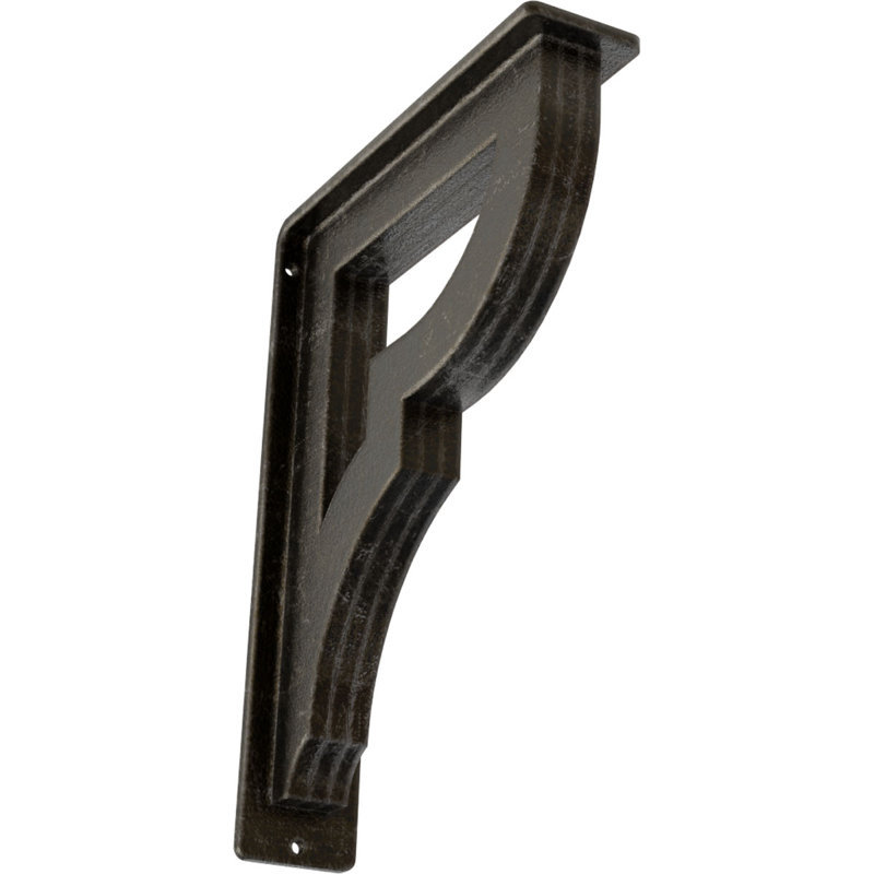 Support en fer forgé Bradford, Argenté antique chaleureux, H 10 po x l 2 po x P 7,5 po