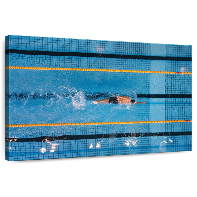 Sirci, homme dans une piscine, H 8 po x l 12 po