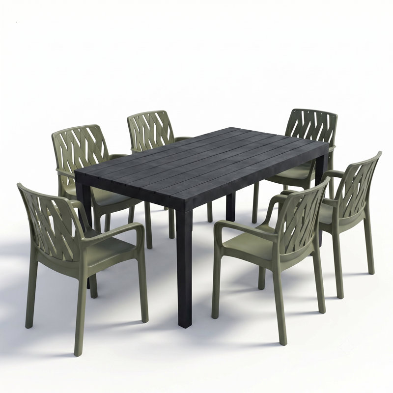 Plastic Patio Dining Set Table,