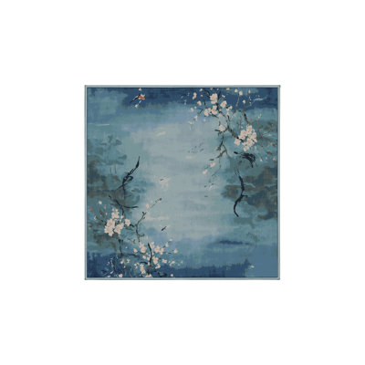 Machine Washable Blue Area Rug
