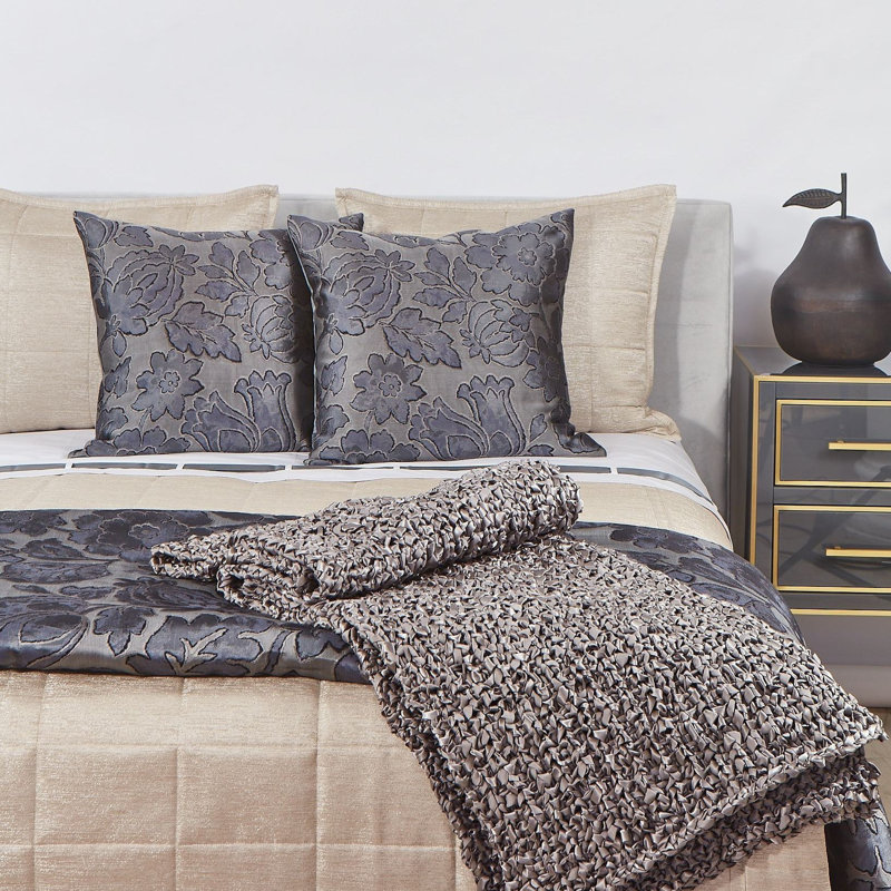 Stria Coverlet, Pumice, Queen Coverlet