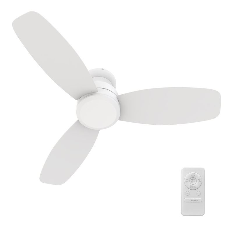 48" DC Motor Flush Mounted Ceiling fan without Light, Remote control
