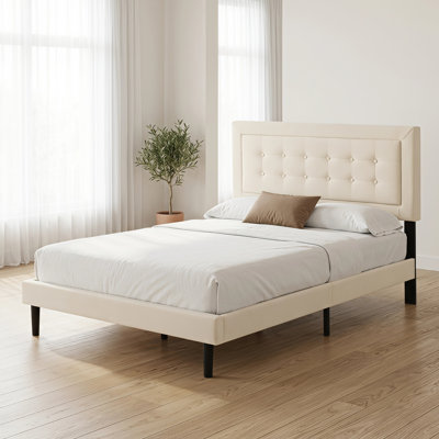  Structure de lit en velours minimaliste avec dégagement sous le lit Minimalist