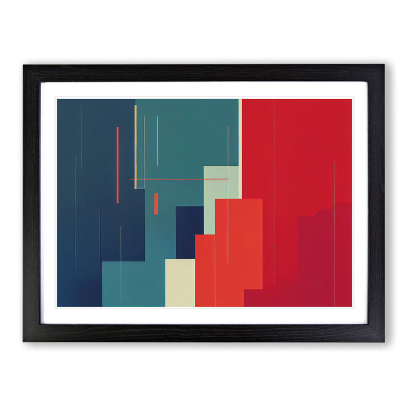 Minimalism - Single Picture Frame Print, 25cm H x 34cm W, Black Framed