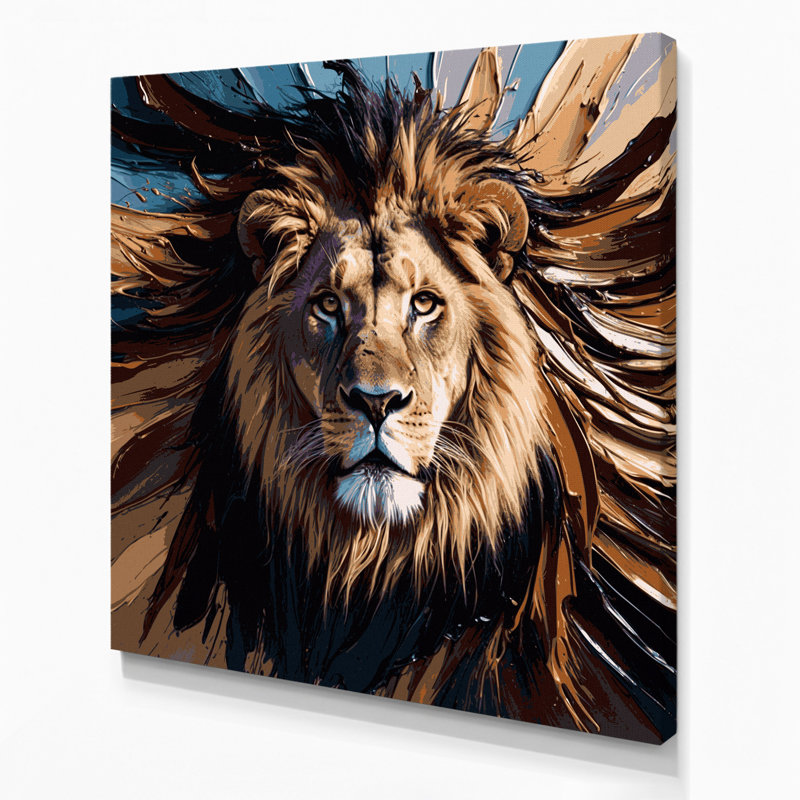 «Big Cats Masai Lion», art mural sur toile, H 16 po x l 16 po