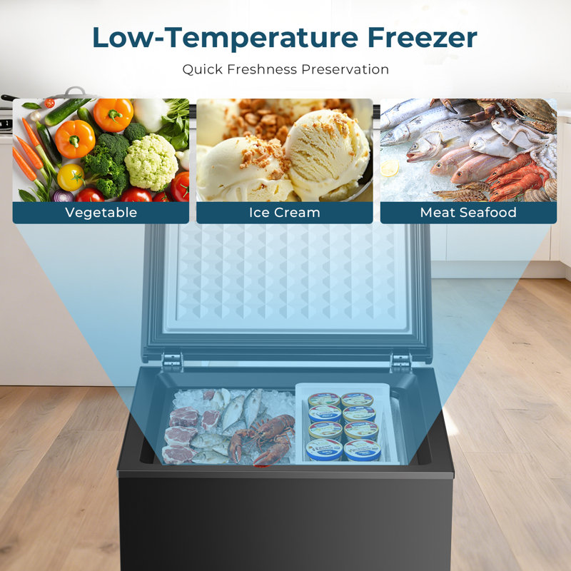 Congélateur à basse température 14 ~ -40 ℉, 3,21 pieds cubes, commande électronique, Noir