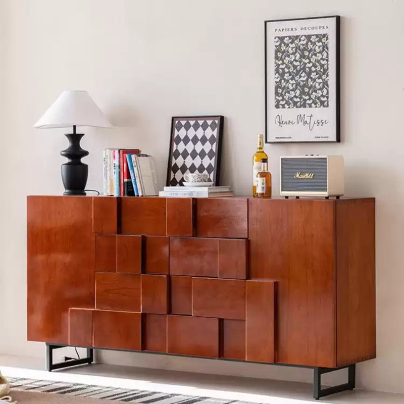 Retro Kitchen Sideboard, 35.83" H x 62.99" W x 15.75" D