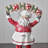 8" Resin "Hohoho" Peppermint Santa