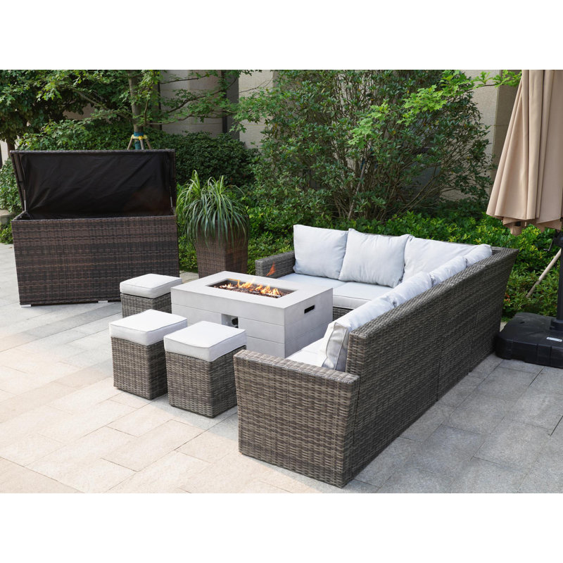 8 - Person Patio Conversation Set with Cushions