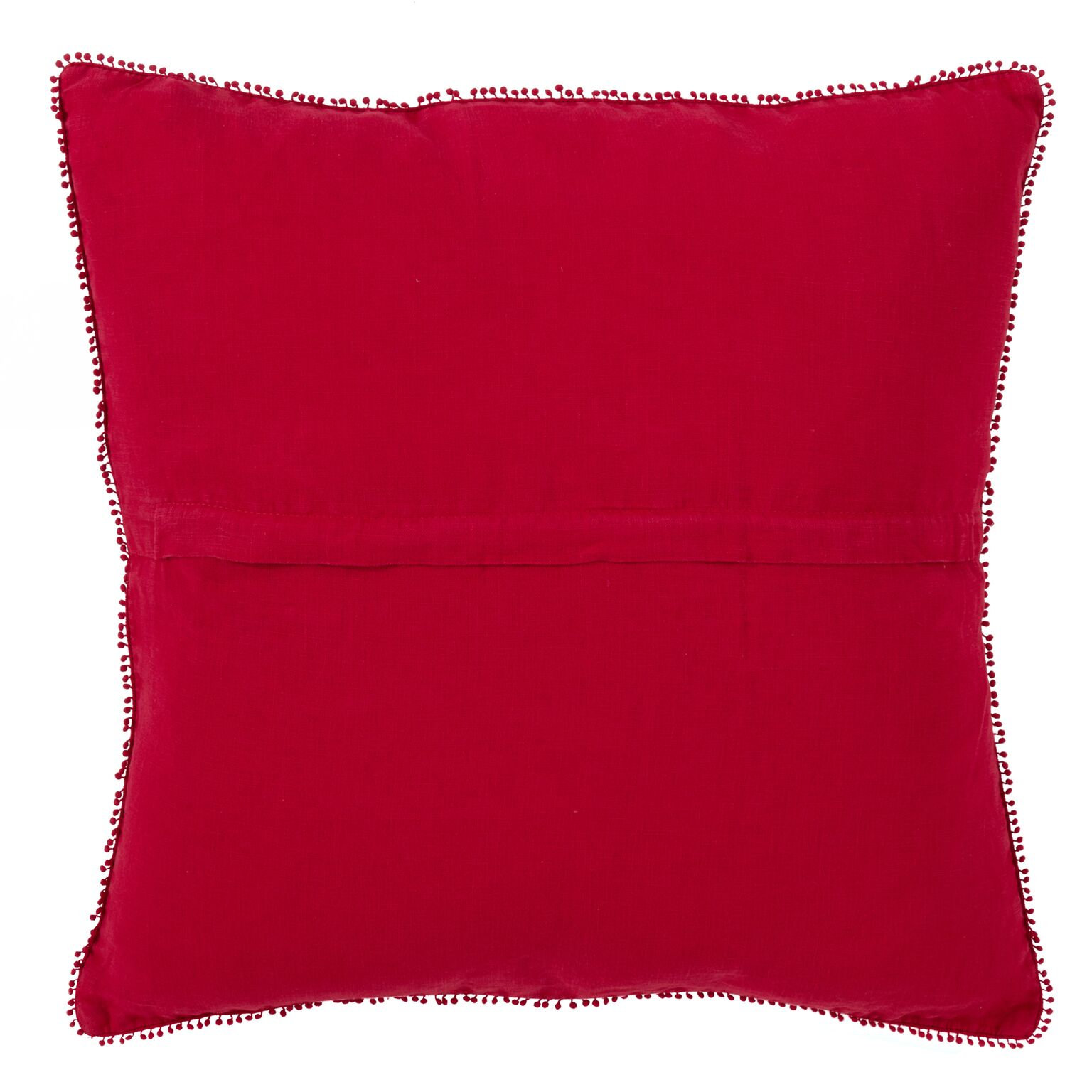 Garter 20" x 20" Linen Throw Pillow, Red