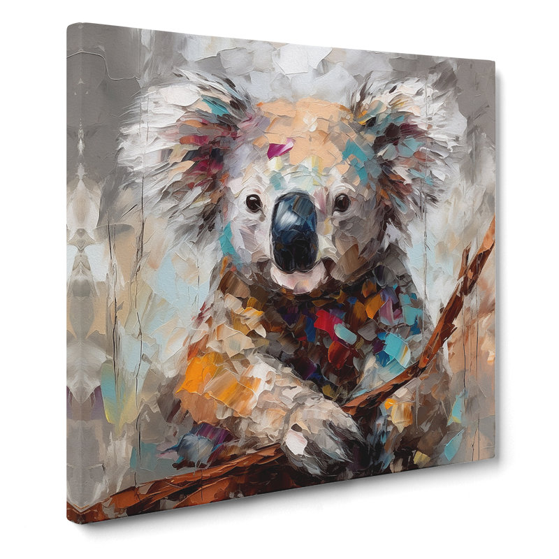 Koala Bear Palette Knife Painting No.2 - Wrapped Canvas