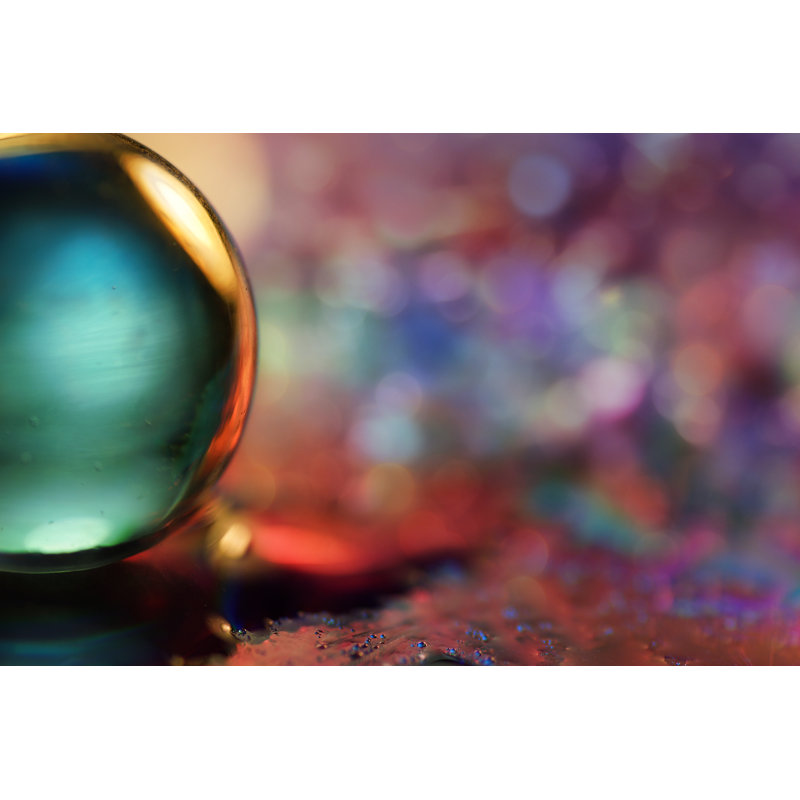 Colourful Glass Ball by La_Corivo - Wrapped Canvas Print, 30cm H x 46cm W