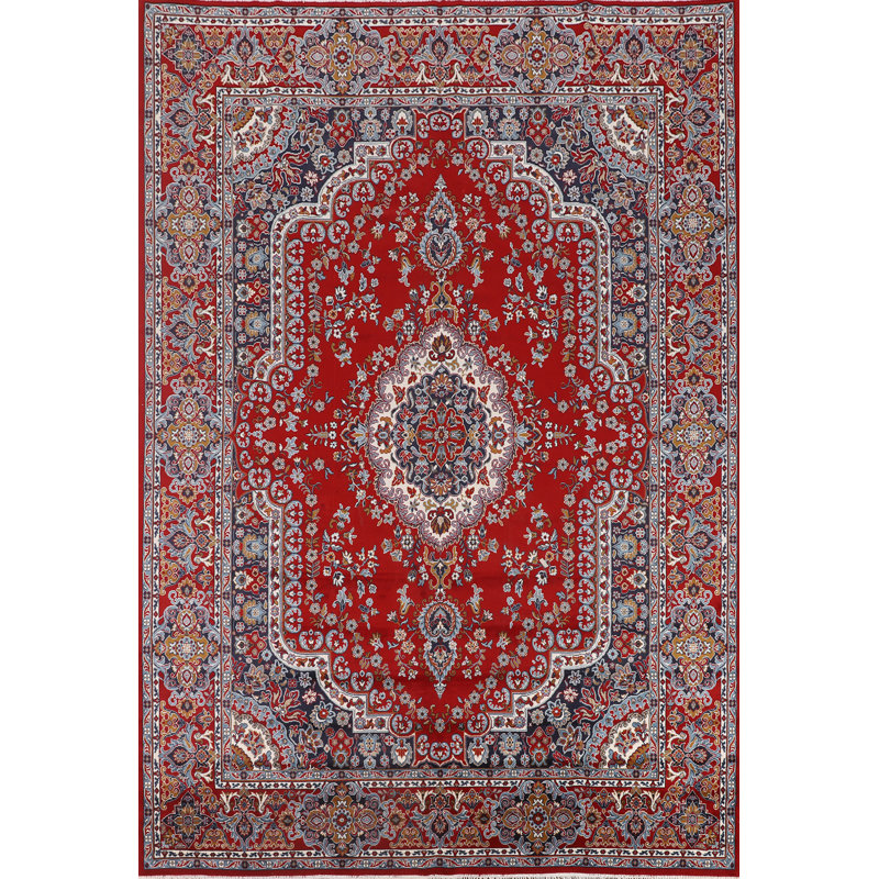 Tapis turc traditionnel médaillon rouge 10 x 13