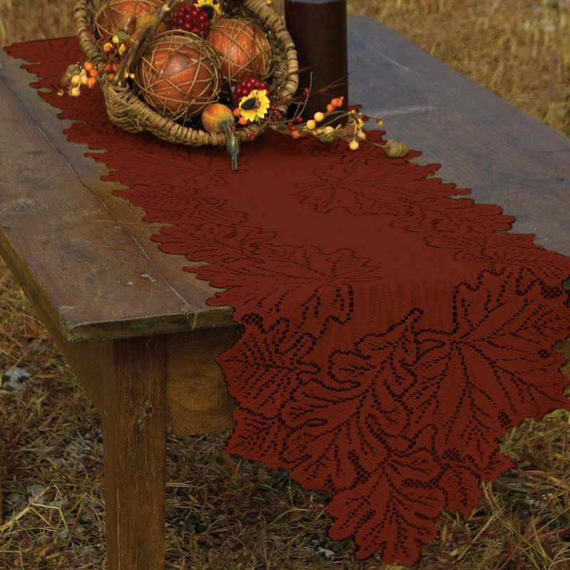 Chesler Floral Table Runner, Dark Paprika