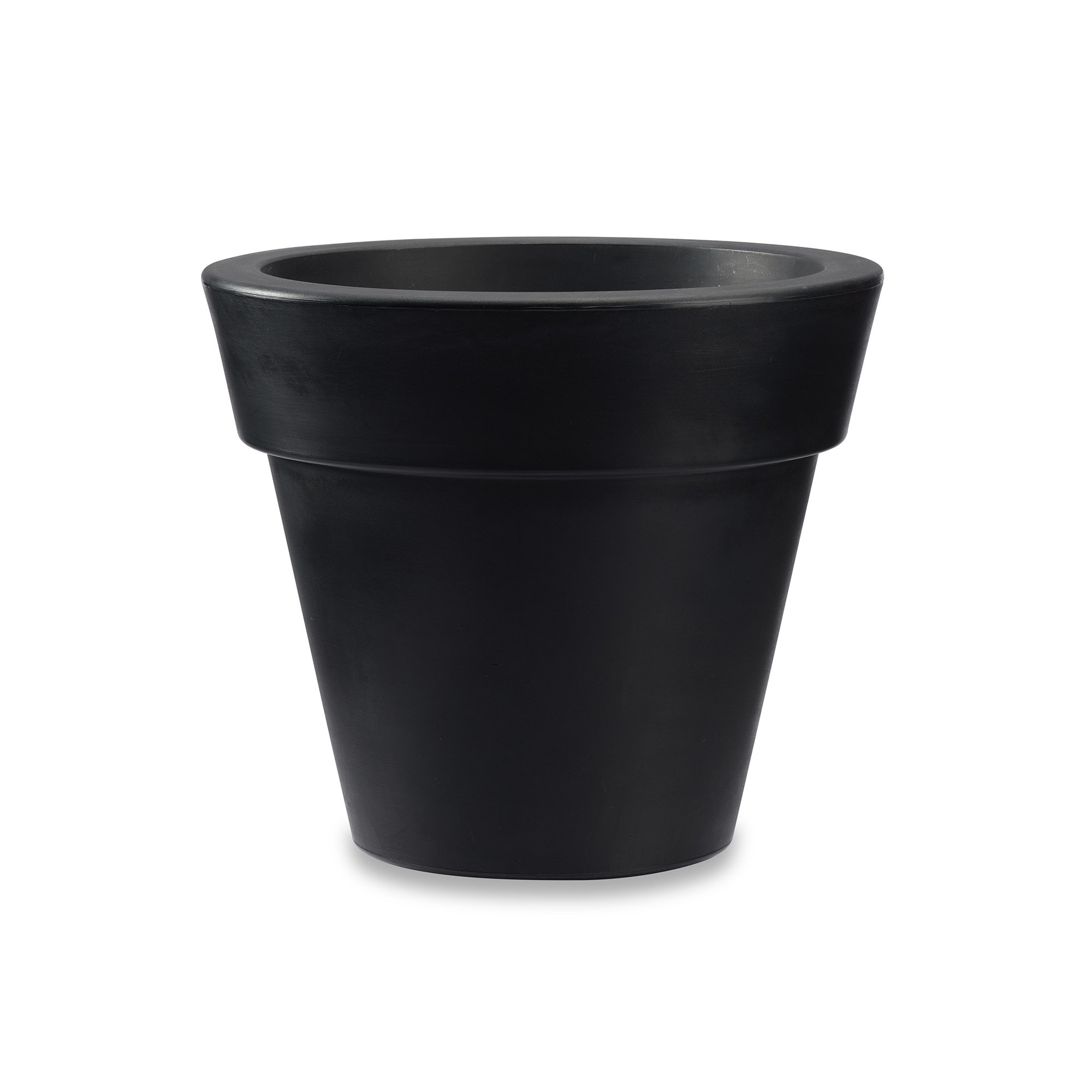 Magnus Plastic Pot Planter, 16.6" H x 19" W x 19" D, Black