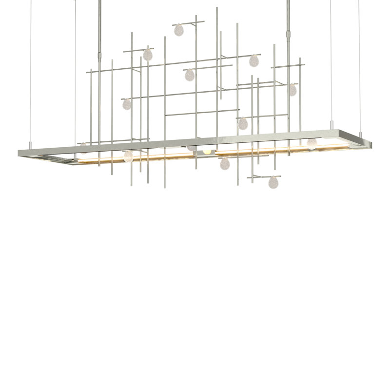 Luminaire suspendu linéaire à DEL Four Seasons Spring, Standard, Argenté