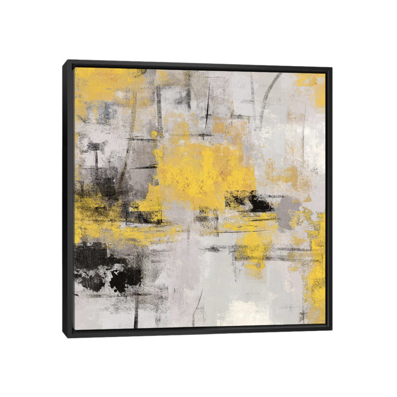 «Stone Gardens III Yellow» par Silvia Vassileva, impression sur toile tendue, H 18 po x l 18 po x P 1,5 po, Pas de tapis