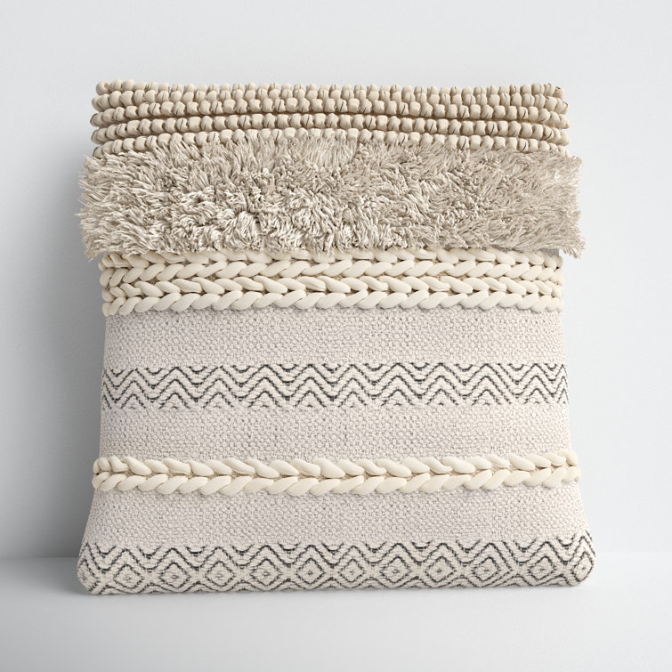 Venora Striped Cotton Blend Throw Pillow