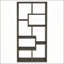 Bibliothèque patinée à 8 tablettes avec structure durable et design élégant pour les espaces de vie modernes