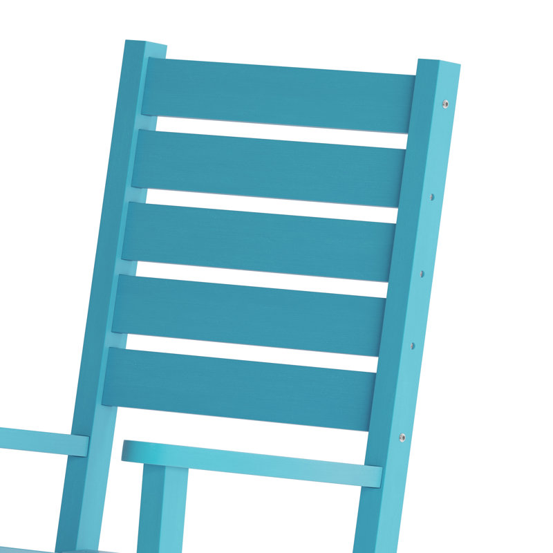 Chaise berçante en plastique Collis, Bleu
