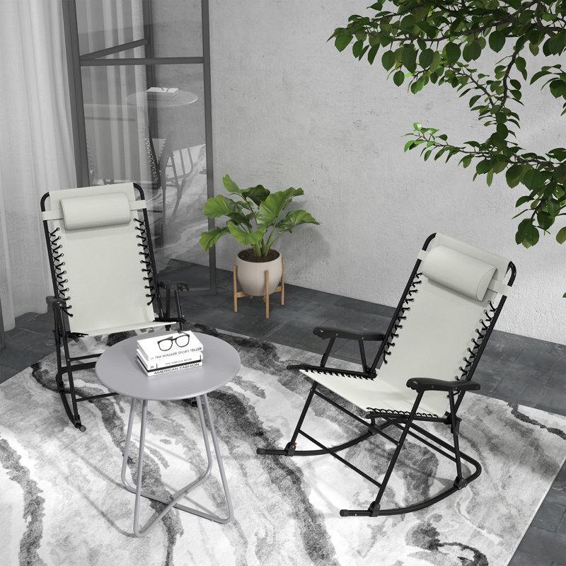 Ensemble de chaises berçantes d'extérieur 2 pièces Outsunny (excluant la table)