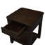 Table de bout 20 po en MDF brun foncé avec tiroir