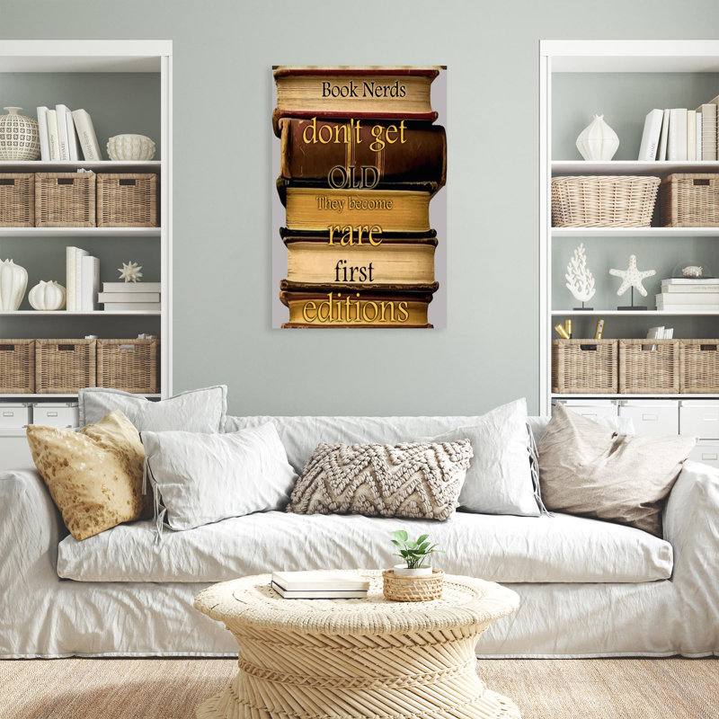 Kreston " Book Nerds Dont Get Old ", 14" H x 11" W x 1.25" D