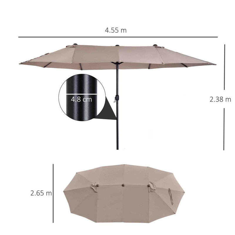 455cm Market Parasol, Tan
