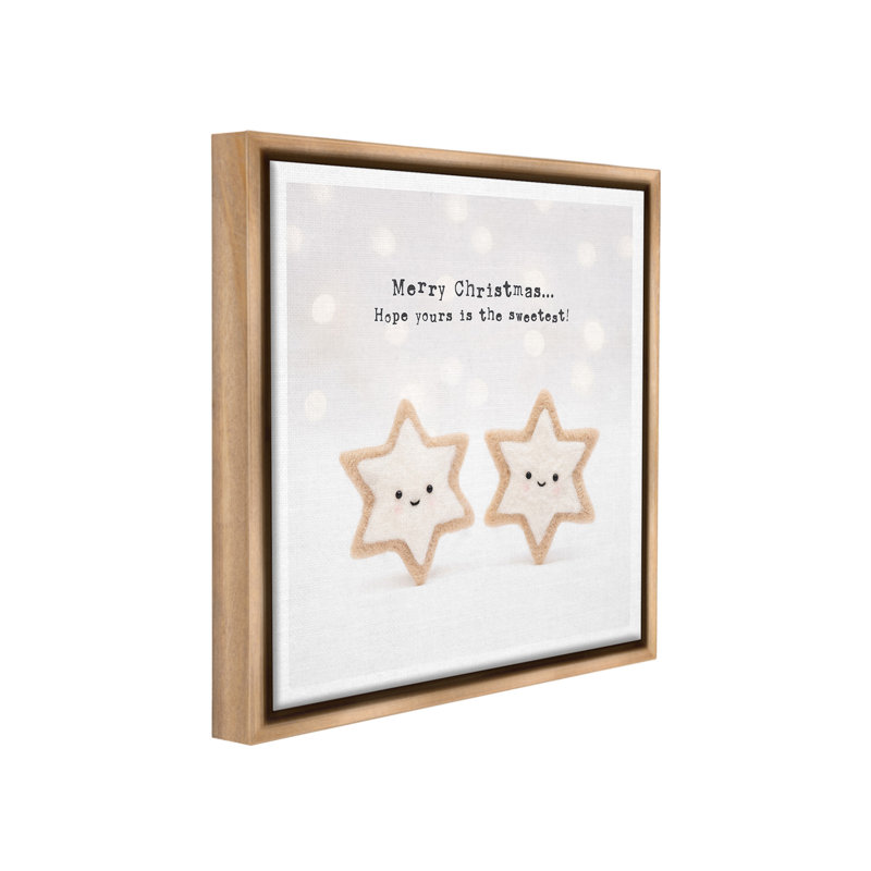 "Christmas Cookie Expression" par Lemon & Sugar sur toile, Brun, H 18 po x l 18 po