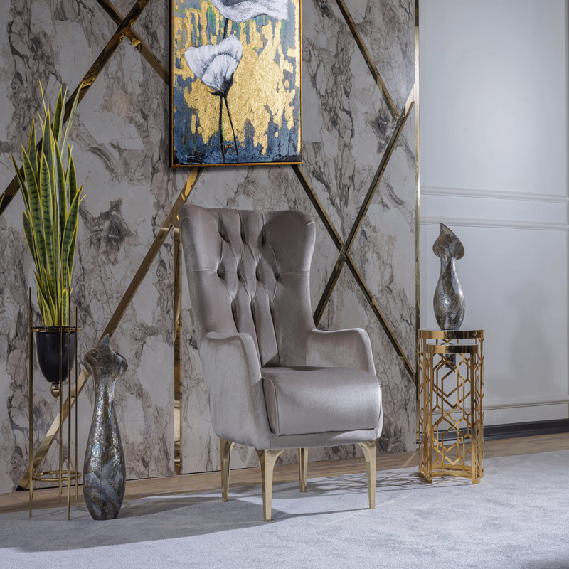 Chaise d'appoint de style moderne, Taupe
