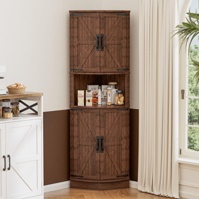 Tall Kitchen Cupboard, Corner Cabinet, Bathroom Cabinet