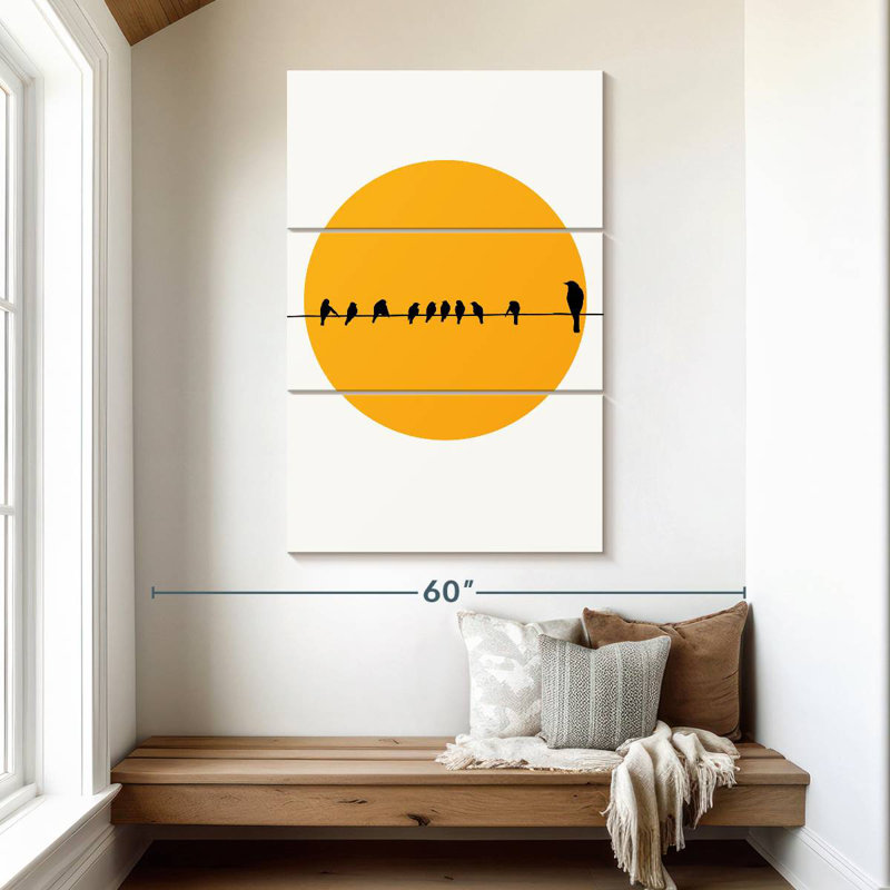 Brampt Sleeping Birds, 50" H x 32" W