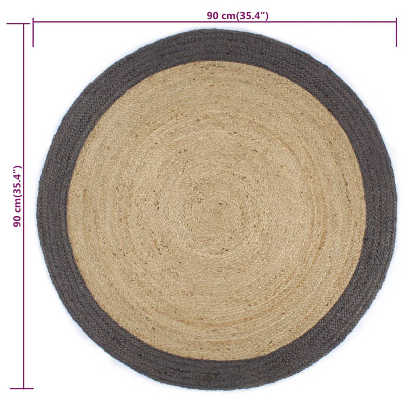 Round Maxman Hand Woven Area Rug, Round 90cm
